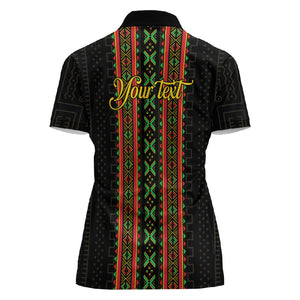 Personalized Mali Bogolanfini African Pattern Women Polo Shirt