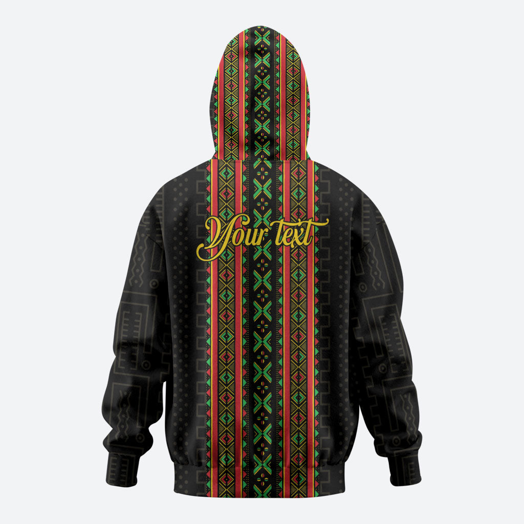 Personalized Mali Bogolanfini African Pattern Zip Hoodie
