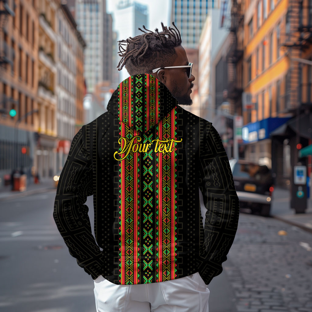 Personalized Mali Bogolanfini African Pattern Zip Hoodie