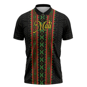 Personalized Mali Bogolanfini African Pattern Zipper Polo Shirt