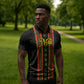Personalized Mali Bogolanfini African Pattern Zipper Polo Shirt