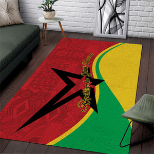 Guinea-Bissau Area Rug Happy Independence Day