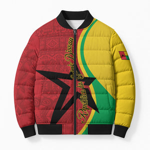 Personalized Guinea-Bissau Bomber Puffer Jacket Happy Independence Day