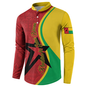 Personalized Guinea-Bissau Button Sweatshirt Happy Independence Day