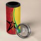 Personalized Guinea-Bissau 4 in 1 Can Cooler Tumbler Happy Independence Day