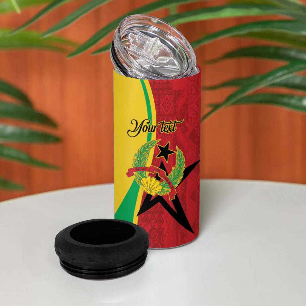 Personalized Guinea-Bissau 4 in 1 Can Cooler Tumbler Happy Independence Day