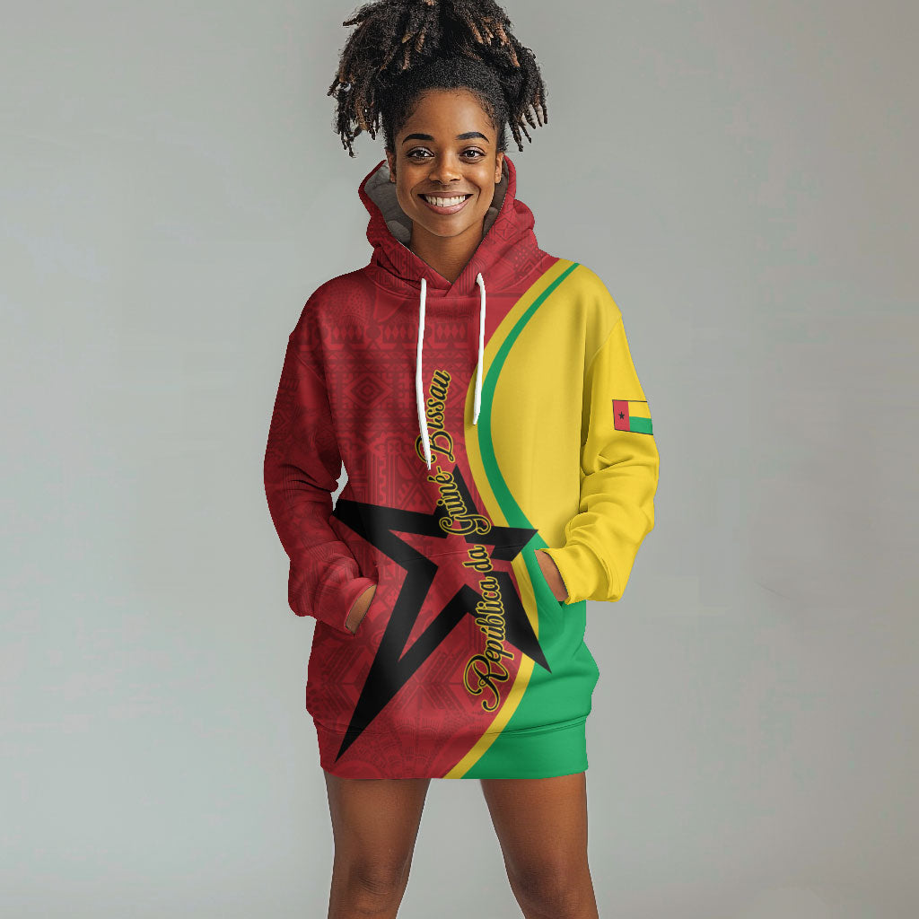 Personalized Guinea-Bissau Hoodie Dress Happy Independence Day