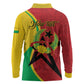 Personalized Guinea-Bissau Long Sleeve Polo Shirt Happy Independence Day