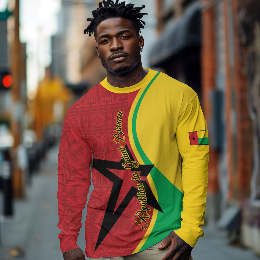 Personalized Guinea-Bissau Long Sleeve Shirt Happy Independence Day