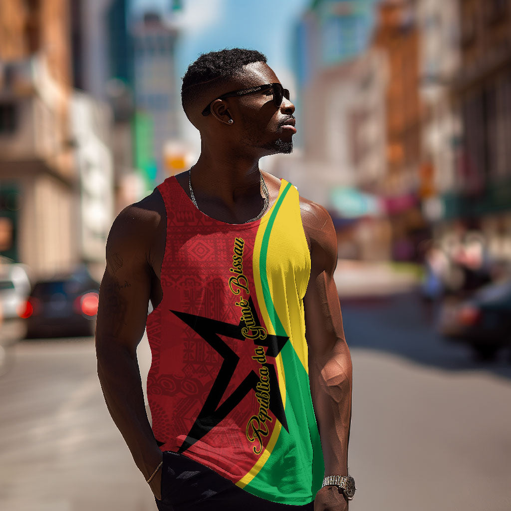 Personalized Guinea-Bissau Men Tank Top Happy Independence Day