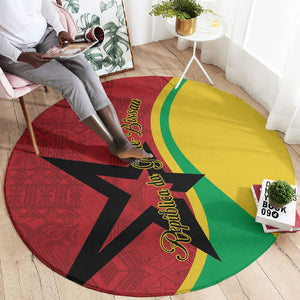 Guinea-Bissau Round Carpet Happy Independence Day