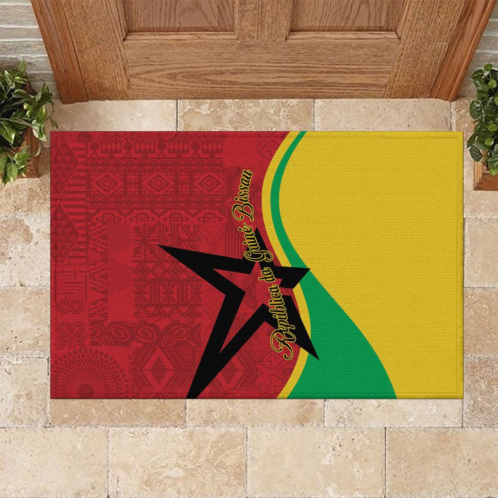 Guinea-Bissau Rubber Doormat Happy Independence Day