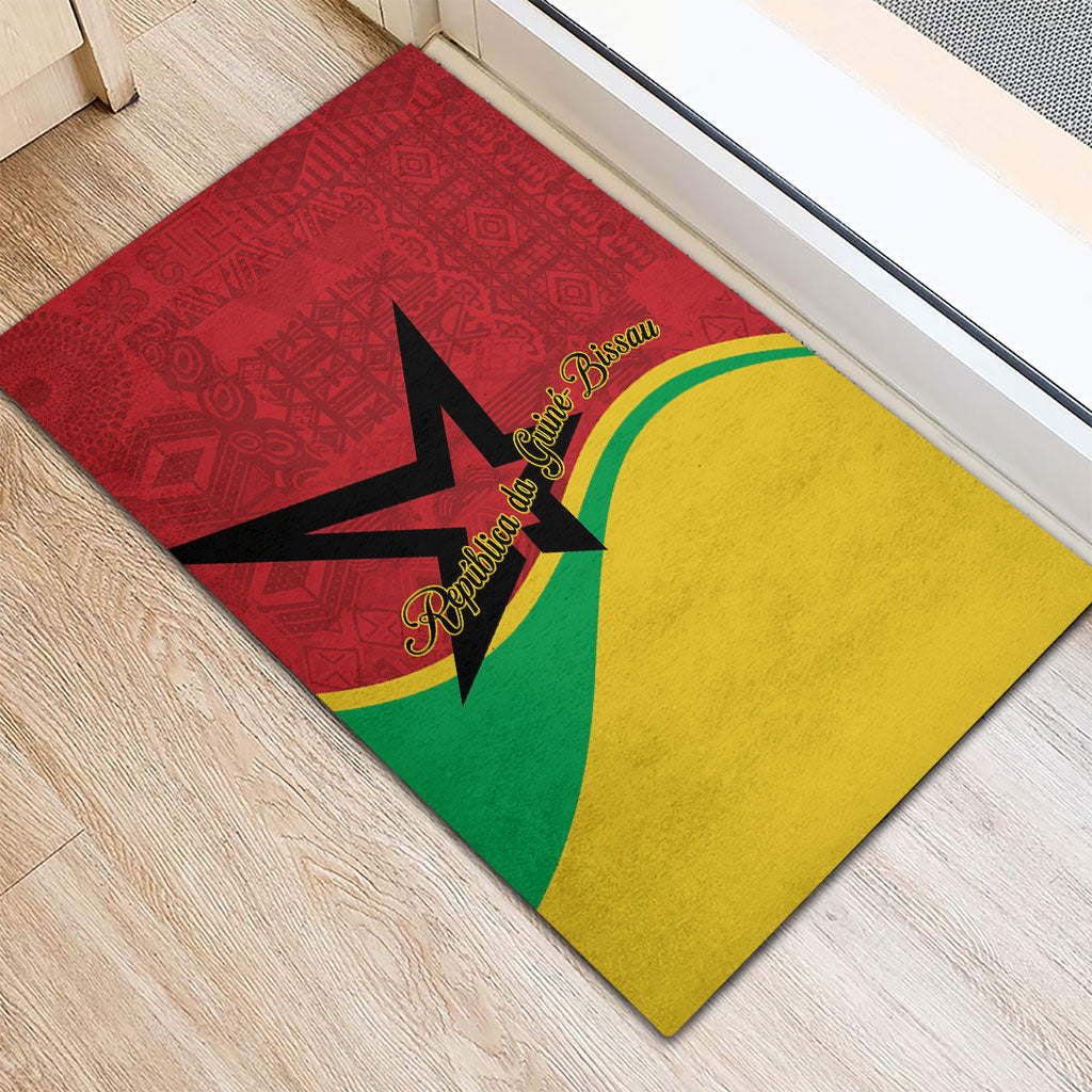 Guinea-Bissau Rubber Doormat Happy Independence Day