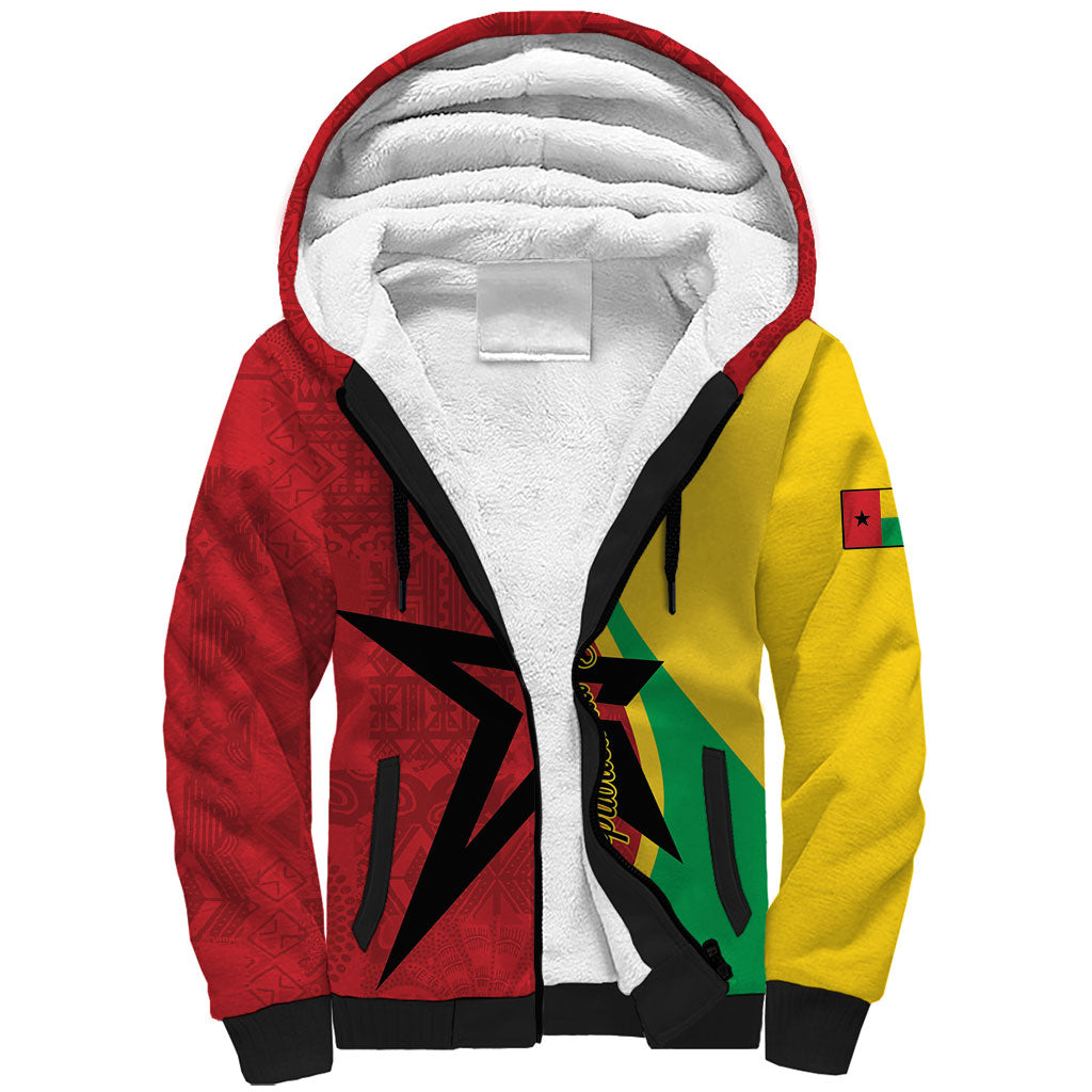 Personalized Guinea-Bissau Sherpa Hoodie Happy Independence Day