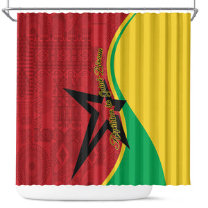 Guinea-Bissau Shower Curtain Happy Independence Day