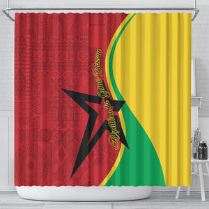 Guinea-Bissau Shower Curtain Happy Independence Day