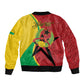 Personalized Guinea-Bissau Sleeve Zip Bomber Jacket Happy Independence Day