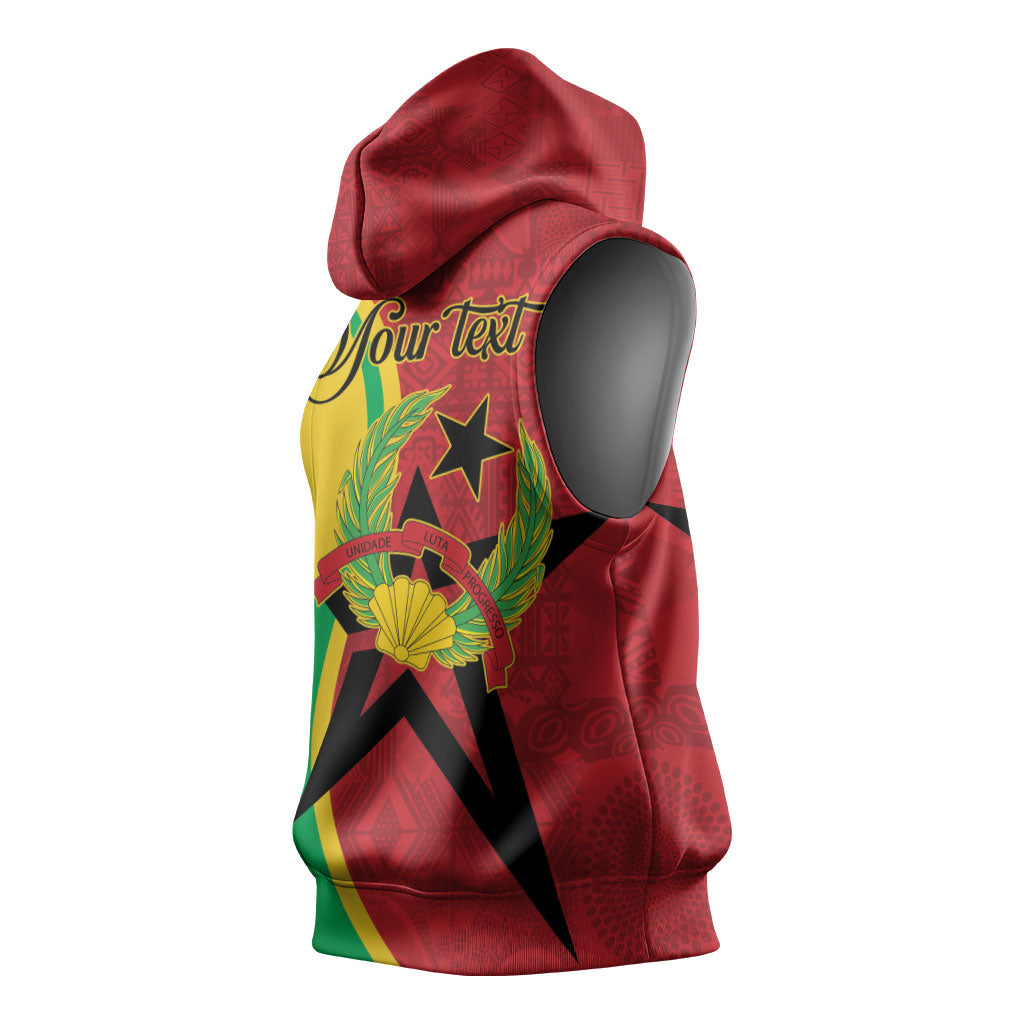 Personalized Guinea-Bissau Sleeveless Hoodie Happy Independence Day