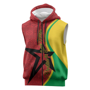 Personalized Guinea-Bissau Sleeveless Zip Hoodie Happy Independence Day