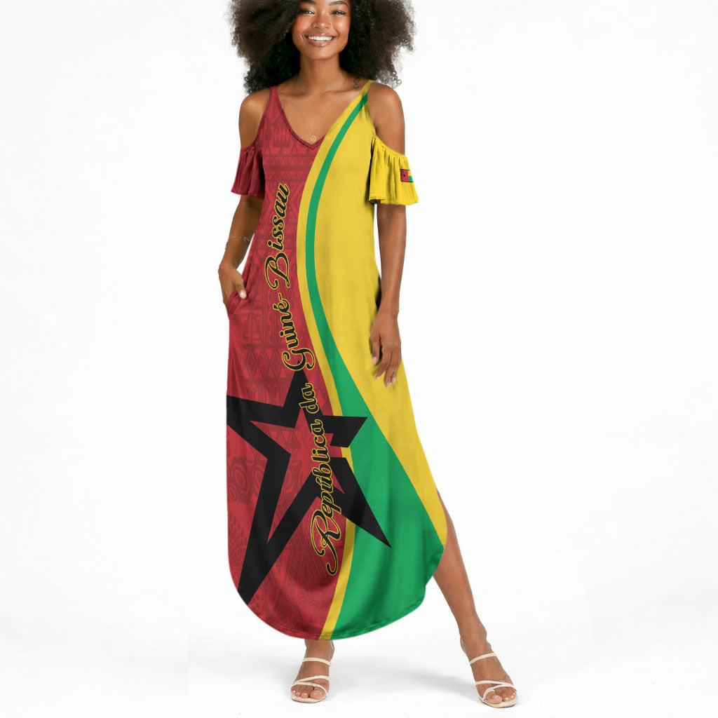 Personalized Guinea-Bissau Summer Maxi Dress Happy Independence Day