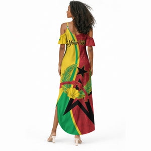 Personalized Guinea-Bissau Summer Maxi Dress Happy Independence Day