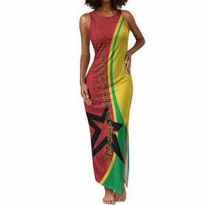 Personalized Guinea-Bissau Tank Maxi Dress Happy Independence Day