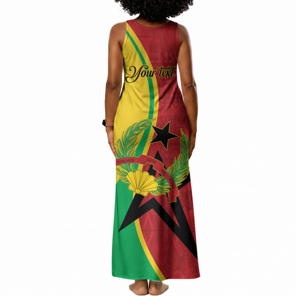 Personalized Guinea-Bissau Tank Maxi Dress Happy Independence Day