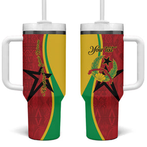 Personalized Guinea-Bissau Tumbler With Handle Happy Independence Day