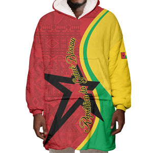 Personalized Guinea-Bissau Wearable Blanket Hoodie Happy Independence Day