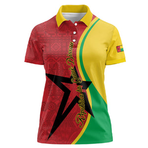 Personalized Guinea-Bissau Women Polo Shirt Happy Independence Day