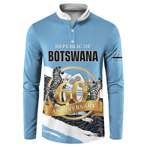 Personalized Botswana 2026 Button Sweatshirt 60th Anniversary