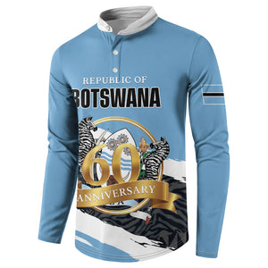 Personalized Botswana 2026 Button Sweatshirt 60th Anniversary