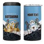 Personalized Botswana 2026 4 in 1 Can Cooler Tumbler 60th Anniversary