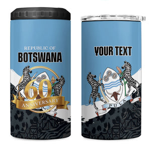 Personalized Botswana 2026 4 in 1 Can Cooler Tumbler 60th Anniversary