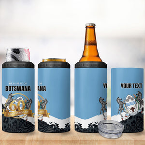 Personalized Botswana 2026 4 in 1 Can Cooler Tumbler 60th Anniversary