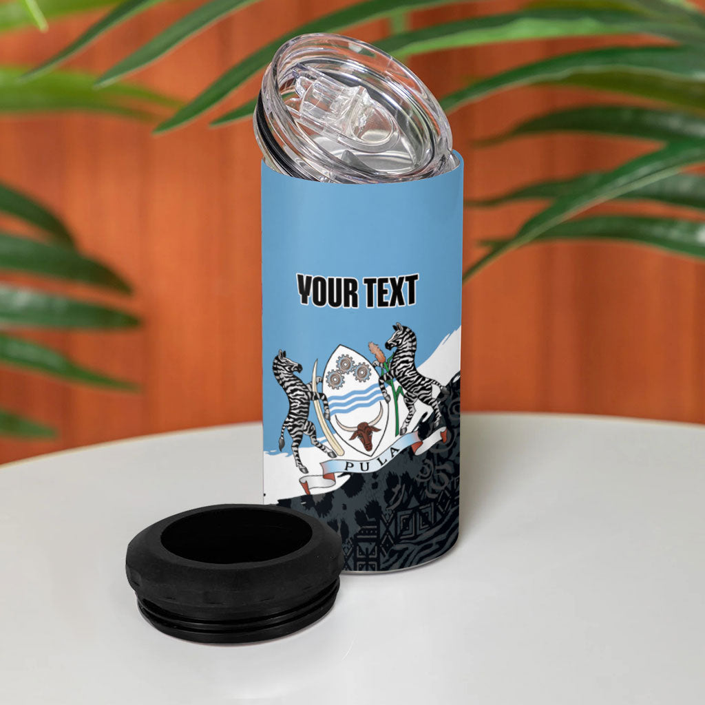 Personalized Botswana 2026 4 in 1 Can Cooler Tumbler 60th Anniversary