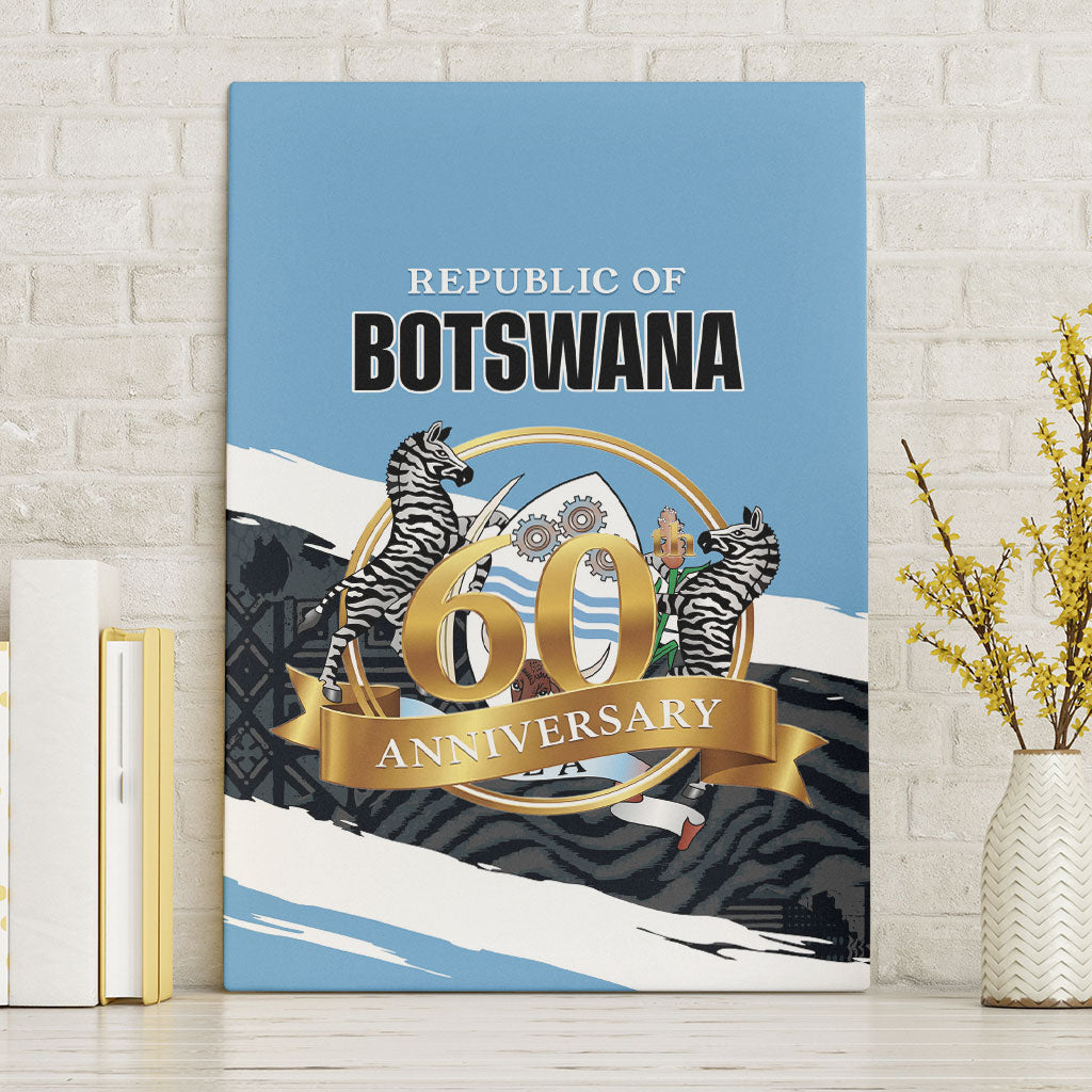 Botswana 2026 Canvas Wall Art 60th Anniversary