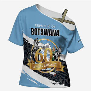 Personalized Botswana 2026 Cross Shoulder Shirt 60th Anniversary