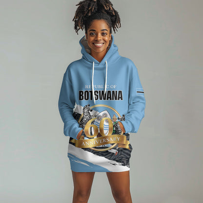 Personalized Botswana 2026 Hoodie Dress 60th Anniversary