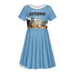 Personalized Botswana 2026 Kid Short Sleeve Dress 60th Anniversary