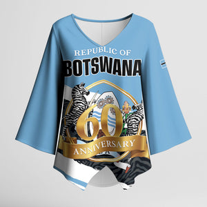 Personalized Botswana 2026 Kimono Sleeve Blouse 60th Anniversary