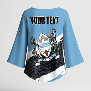 Personalized Botswana 2026 Kimono Sleeve Blouse 60th Anniversary