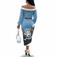 Personalized Botswana 2026 Off The Shoulder Long Sleeve Dress 60th Anniversary