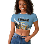 Personalized Botswana 2026 Raglan Cropped T shirt 60th Anniversary