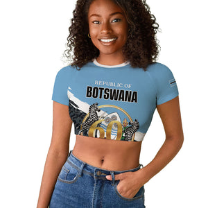 Personalized Botswana 2026 Raglan Cropped T shirt 60th Anniversary