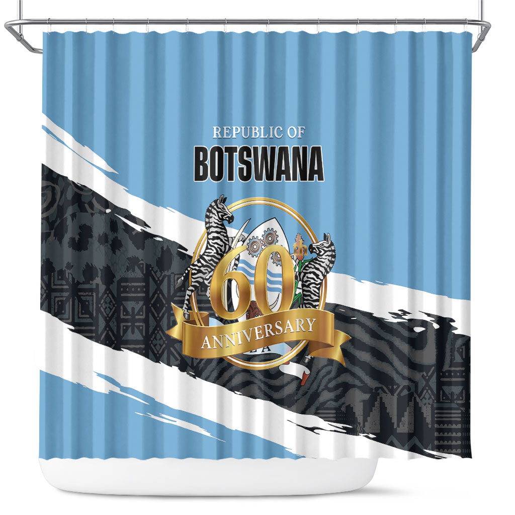 Botswana 2026 Shower Curtain 60th Anniversary