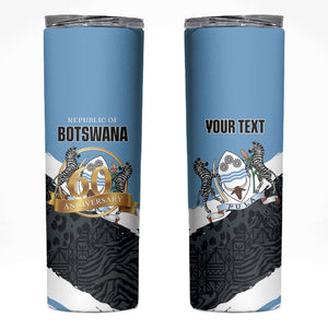 Personalized Botswana 2026 Skinny Tumbler 60th Anniversary