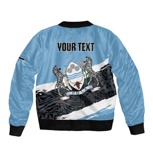 Personalized Botswana 2026 Sleeve Zip Bomber Jacket 60th Anniversary