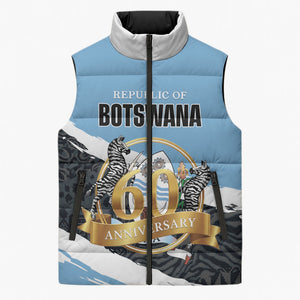 Personalized Botswana 2026 Sleeveless Puffer Jacket 60th Anniversary