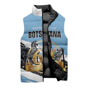 Personalized Botswana 2026 Sleeveless Puffer Jacket 60th Anniversary